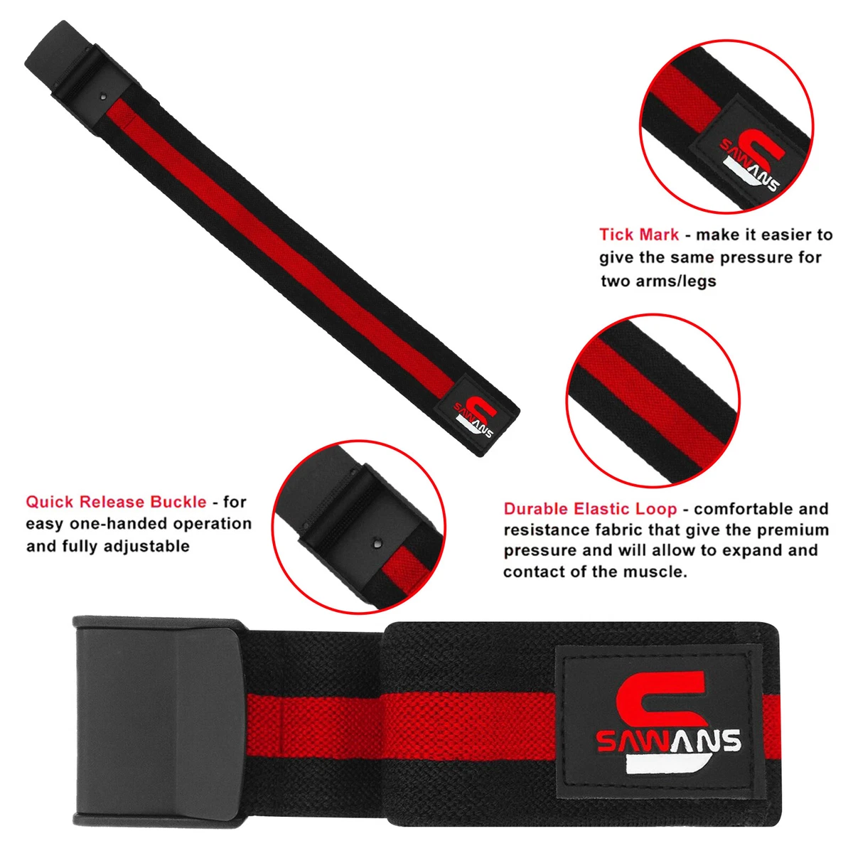 Occlusion Bands Bicep Blood Flow Resistance Fitness Training Straps 6PCS  Workout | eBay