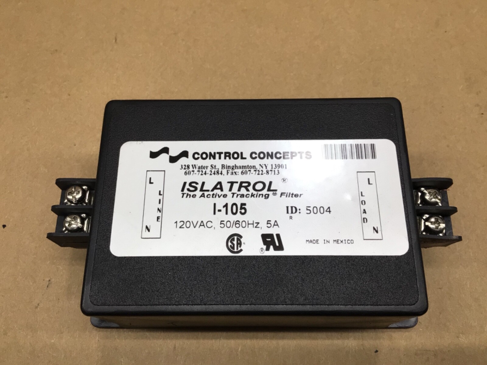 Islatrol I-105 Active Tracking Filter Protection System 120VAC #4073G47IAC