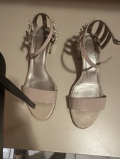 AGL Attilio Giusti Leombroni sandali nudi in pelle con cinturino alla caviglia TG 39,5 con perla