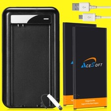 2x 6820mAh Replacement Battery Charger Cable for Samsung Galaxy S5 Active G870A