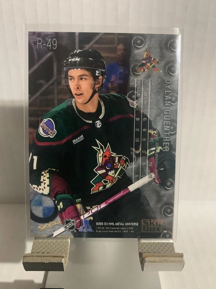2022-23 SkyBox Metal Universe Retro Dylan Guenther #R-49 Arizona Coyotes - Image 2 of 2
