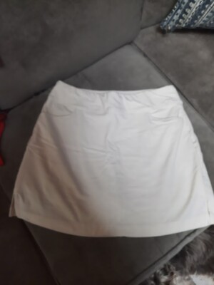 Lady Hagen Ivory Golf Skort/Skirt with Shorts Activewear Sz L
