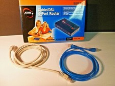 Cable/DSL 4 Port Router for your Network - Plus 2 DSL Cables