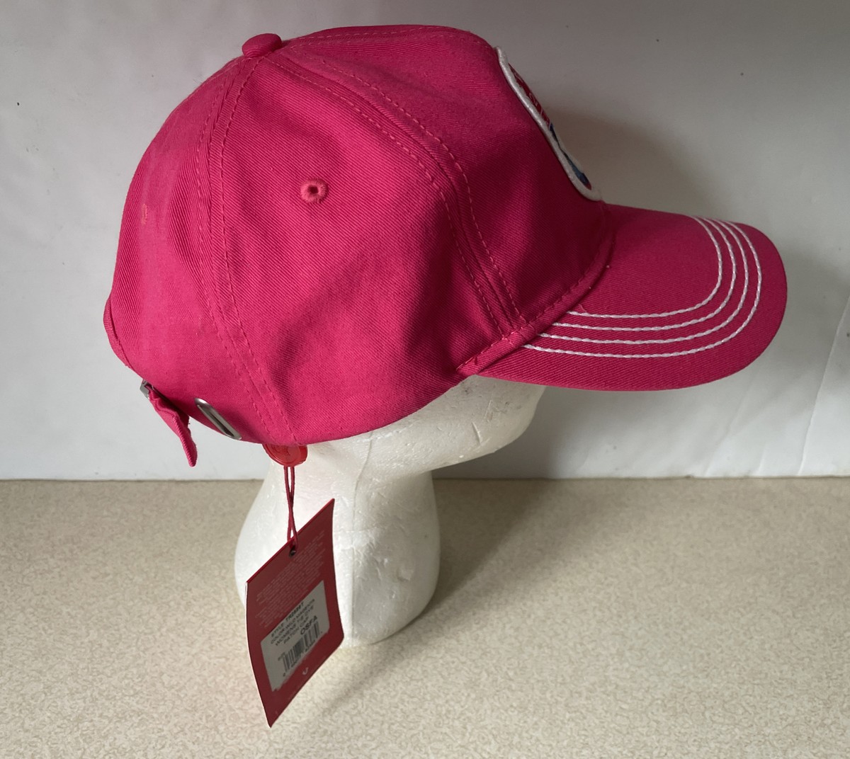 True Religion Blue Tie-Dye Trucker Hat with Pink Logo Vintage Y2K True Religion Distressed Blue Denim Baseball Cap  main image 4