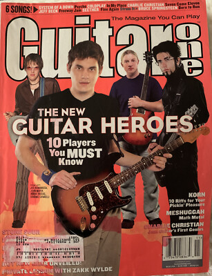 Guitar ONE MAGAZINE NOVEMBER 2002 SEETHER JEFF BECK COLDPLAY  Tab BOOK