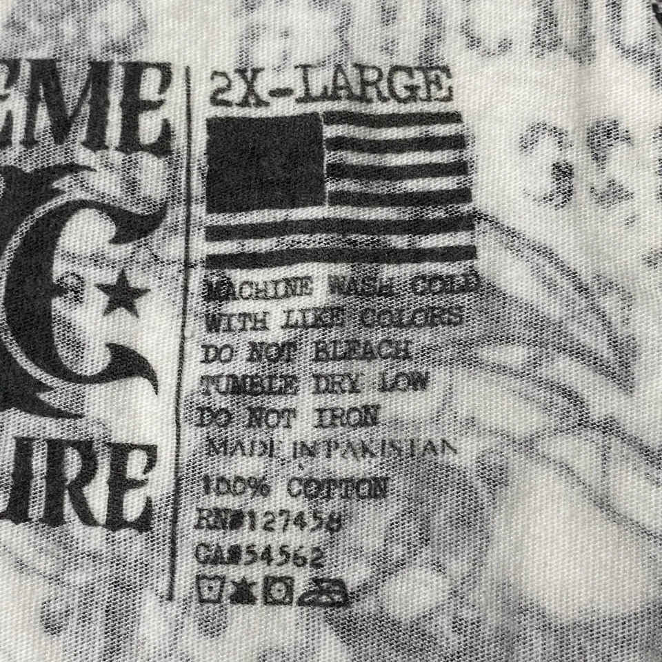 Camiseta Xtreme Couture Y2K AOP Estilo Aflicción UFC Grunge Motociclista Gótico 2XL Foto 2 de 4