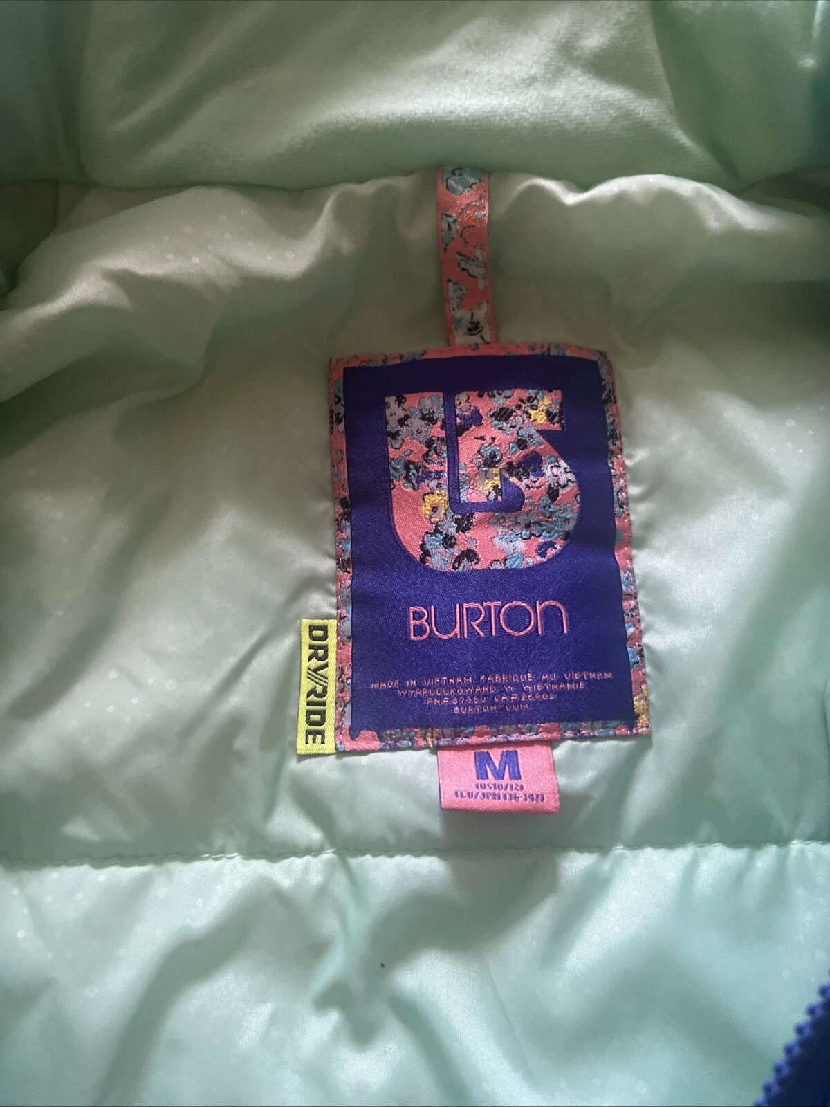 burton snowboard dry ride room to grow winter jacket