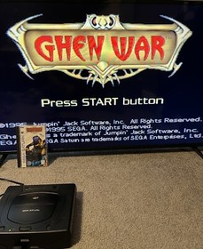Ghen War (Sega Saturn, 1995) Complete EUC REG CARD Tested