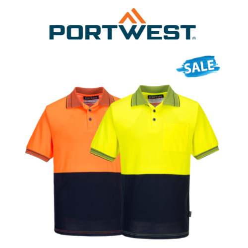 SALE Portwest Prime Mover Short Sleeve Cotton Polo Shirt Comfort Work MP210 - Picture 1 of 5