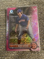 2022 Bowman Chrome Blaze Jordan Boston Red Sox Prospect Fuchsia Shimmer #/199