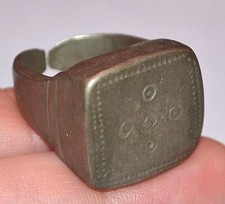 Large Antique Heavy Tuareg Ethnic Metal Tribal Ring Niger Africa Ring - Size 9