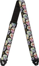 Perri's Black Skull Guitar Strap - Acoustic Classical Electric Bass Guitar __