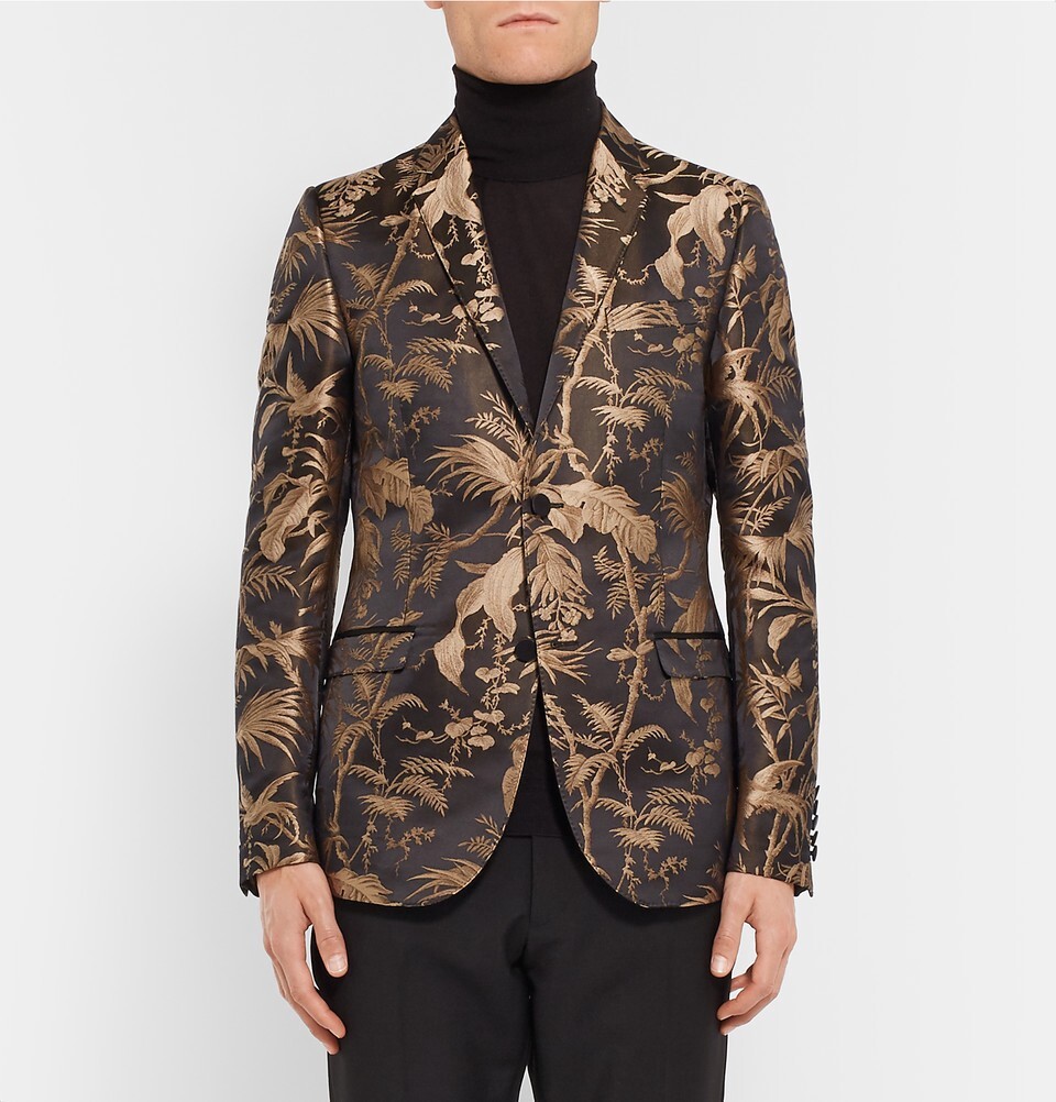 dunhill × GUCCI ダイヤ柄 黒金ボタン モヘアブレンド 高級スーツ New Gucci Monaco Tropical Jacquard Tuxedo Jacket Italian 48 R | eBay