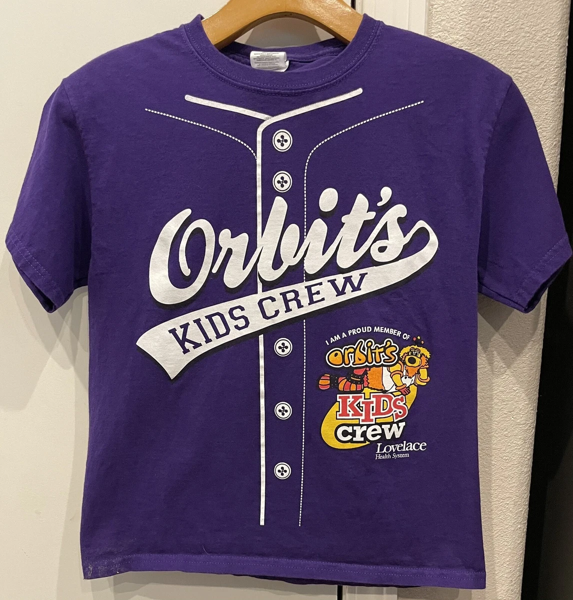 Houston Astros Orbit Mascot Jersey T-shirt Purple Youth Medium