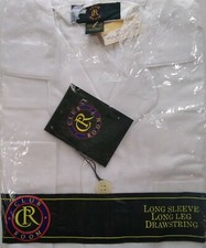 Pajamas Vintage 1980s Rare NOS Long Sleeve Long Leg Small White Macys Club Room