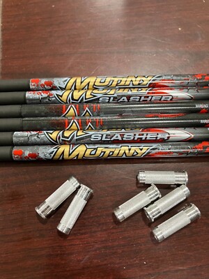 6 Carbon Express Mutiny Slasher 250 Bare Shafts 1/2 Dozen