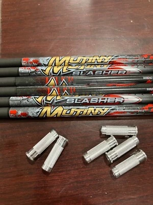 6 Carbon Express Mutiny Slasher 250 Bare Shafts 1/2 Dozen