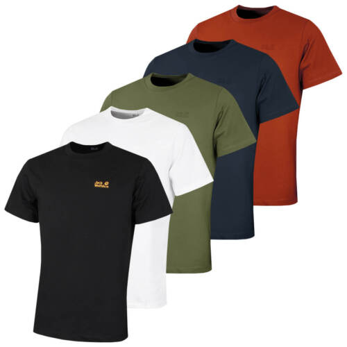 Jack Wolfskin Mens Essential T Organic Cotton T-Shirt 29% OFF RRP - Picture 1 of 16
