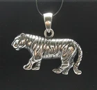Handmade Sterling Silver Stylish Solid Tiger Pendant Hallmarked 925 PE000391 New