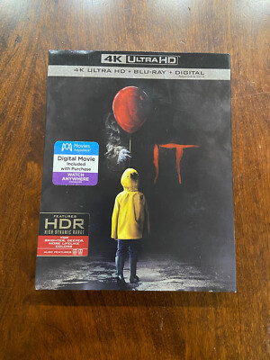 It 4K Ultra HD, Blu-ray Digital copy 2017 Slipcover Disc Rare
