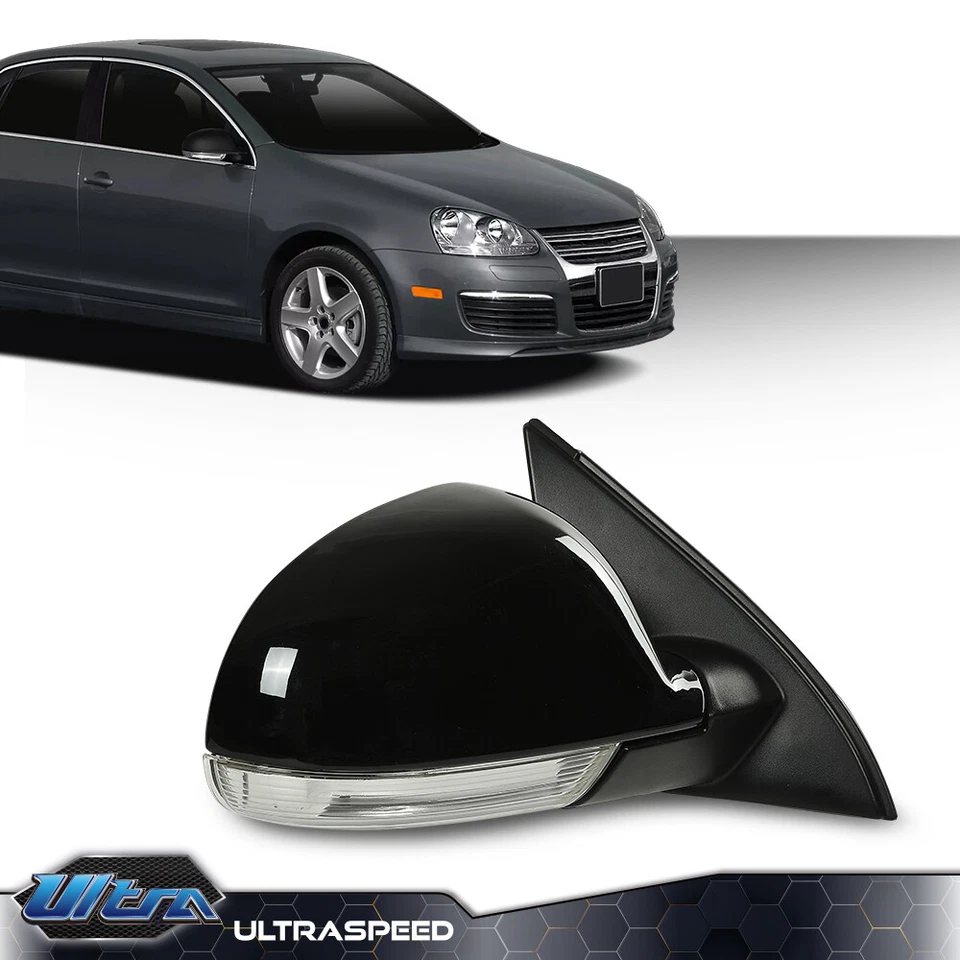 Espejo retrovisor eléctrico apto para Volkswagen Jetta 2005-2010 lado derecho con luz de charco sedán Foto 3 de 4
