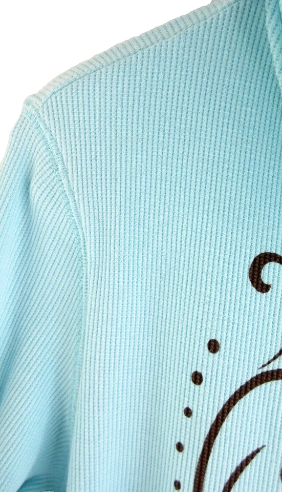 Aqua 蓝色罗纹连帽衫女式 M 卫衣夹克全拉链长袖长高 — 第 3/4 张图片