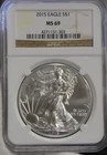 2015  US Silver Eagle $1 NGC MS69