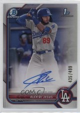 2022 Bowman Chrome Prospect Refractor 435/499 Alex De Jesus #CPA-AD Auto 1b1w
