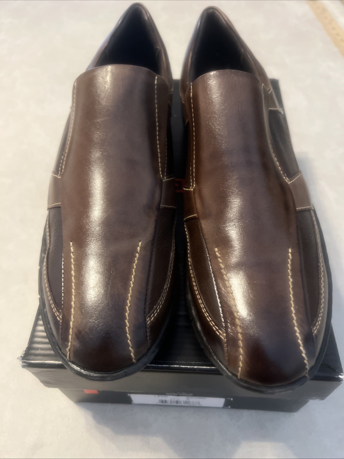 SAOLA Sandro Moscoloni scarpe uomo pelle marrone chiaro misura 11 5