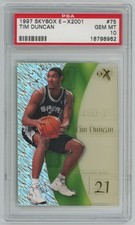 Tim Duncan RC PSA 10 1997-98 Skybox E-X2001 #75 Rookie San Antonio Spurs Card. rookie card picture
