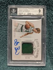 2014-15 National Treasures - Lasting Legacies Larry Bird AU-MEM /25 BGS 9/10 AU