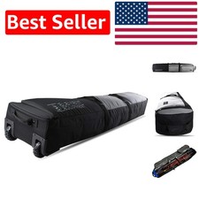 Ultimate Double Roller Ski Bag - Padded  Weather-Resistant for Secure Travel