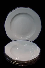 PIRKENHAMMER CARLSBAD COBALT BLUE GOLD TRIM PASTA SERVING BOWL 4 INDIVIDUAL BOWL