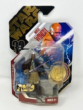 Star Wars 30th Anniversary Basic Figures Mace Windu Gold Coin 2007 Action Figu