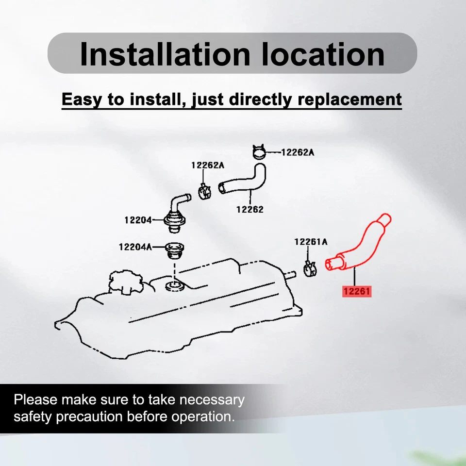 Manguera respirador cárter para Toyota Corolla MR2 Spyder 2000-2002 12261-22040 Foto 4 de 4