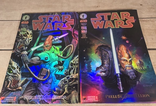 STAR WARS PRELUDE TO REBELLION #4 And #1 OF 6 NM DARK HORSE FOIL COVER 1999
