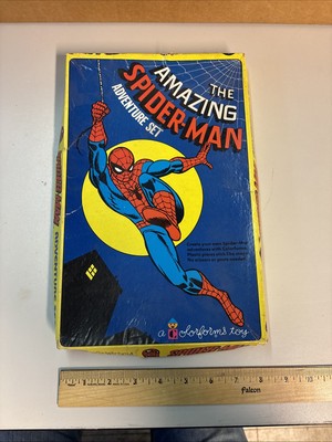  VINTAGE BOXED COLORFORMS THE AMAZING SPIDERMAN PLAY SET ADVENTURE 1974 MARVEL  