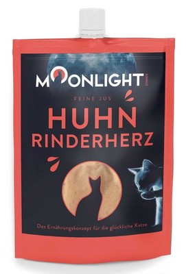 Moonlight Feine Jus   Huhn mit Rinderherz, Katzensnack in feiner Sauce 60 g