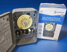 Intermatic T103 24-Hour Mechanical Timer Switch - 120V DPST, Indoor Metal