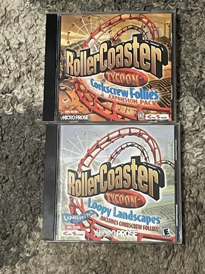 Rollercoaster Tycoon Loopy Landscapes & Corkscrew Follies, Infogrames PC CD ROM
