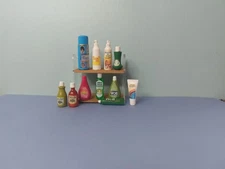 1/6 scale dollhouse miniatures, Shampoo, Hair Products Mid Century Brands
