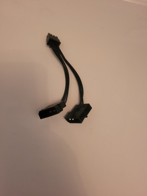 6 inch black-IDE 4PINx2 TO PCI-E 8PIN Express Power Adapter Cable-BLACK