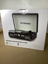 Vinyl Record Player Bluetooth Vintage Portable Suitcase Turntable