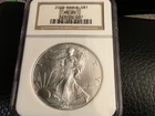 2002 $1 American Silver Eagle 1 oz NGC MS69