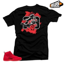 New Apparel Shirt to Match Jordan 12 Bulls-GOAT Black Tee