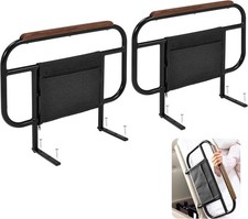 Rieles laterales de cama para base de cama ajustable para colchón de menos de 10 pulgadas, juego de 2
