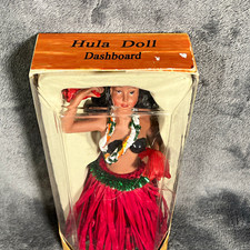 Hawaiian Hawaii Hula Dancer Dashboard Figurine Collectible in Box