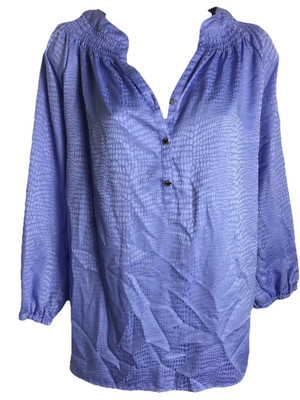 Lovely DANA BUSHMAN Lilac Top Blouse 3/4 Sleeve WOMENS XL EUC 