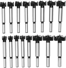 Forstner Drill Bit Set 15-35mm 16 Pcs, Carbide Forstner Bits High Speed Steel Wo