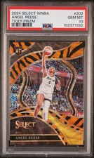 2024 Panini Select Angel Reese Rookie Tiger Prizm Case Hit PSA 10 Sky RC #202